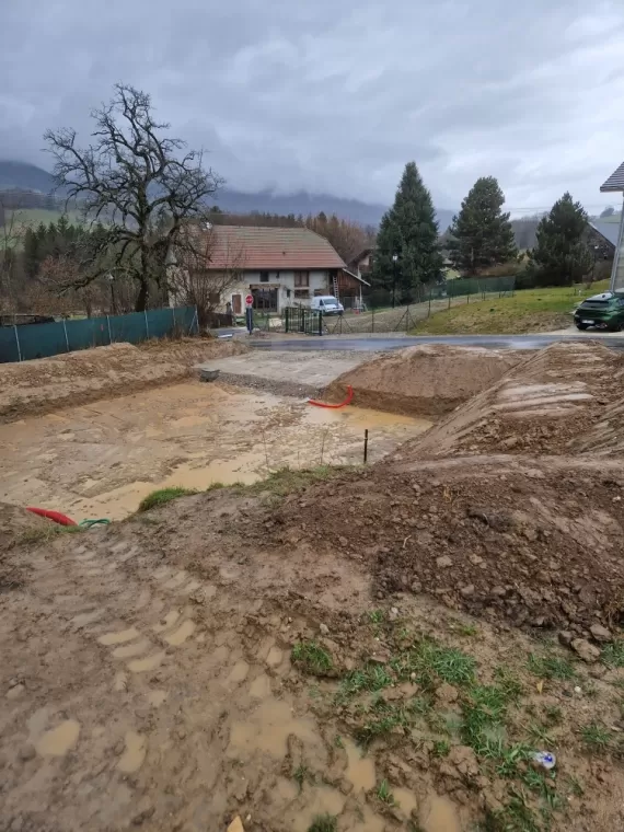 Création de terrassement pour villa à Villy-le-Bouveret, Groisy, Michaël Tissot TP